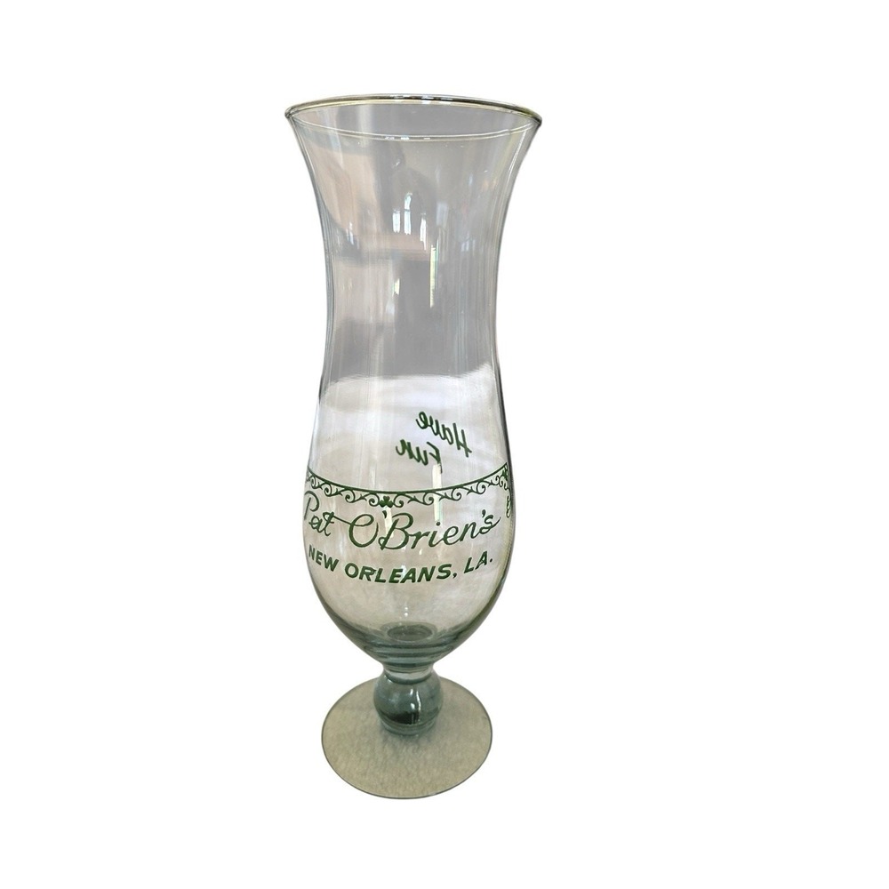 Vintage Pat O'Brien's New Orleans, La Hurricane Glass 10" Footed EUC